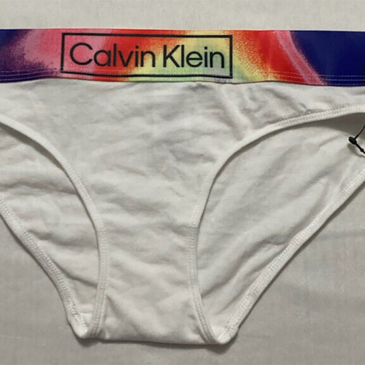 Calvin Klein Tye Dye Logo Bikini Bottoms White S