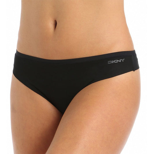 DKNY Downtown Cotton No Visible Panty Line Thong Black XL