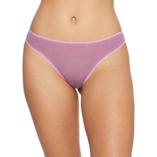 OnGossamer Mesh Hip Thong Panties Chinese Violet M-L