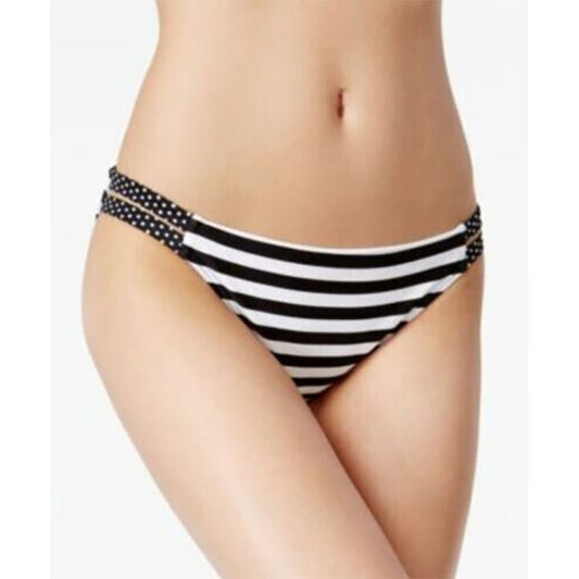 California Waves Contrast striped Polka dot Strappy Bikini Bottom Multicolor M