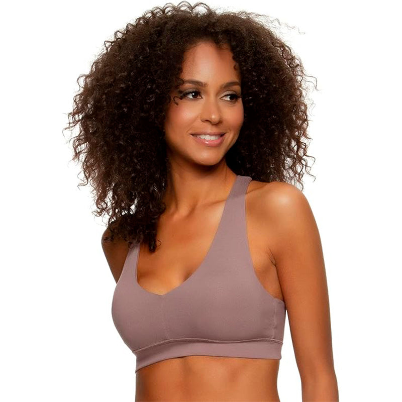 Felina Women's Velvety Soft Racerback Bralette (Twilight Mauve, X-Large)