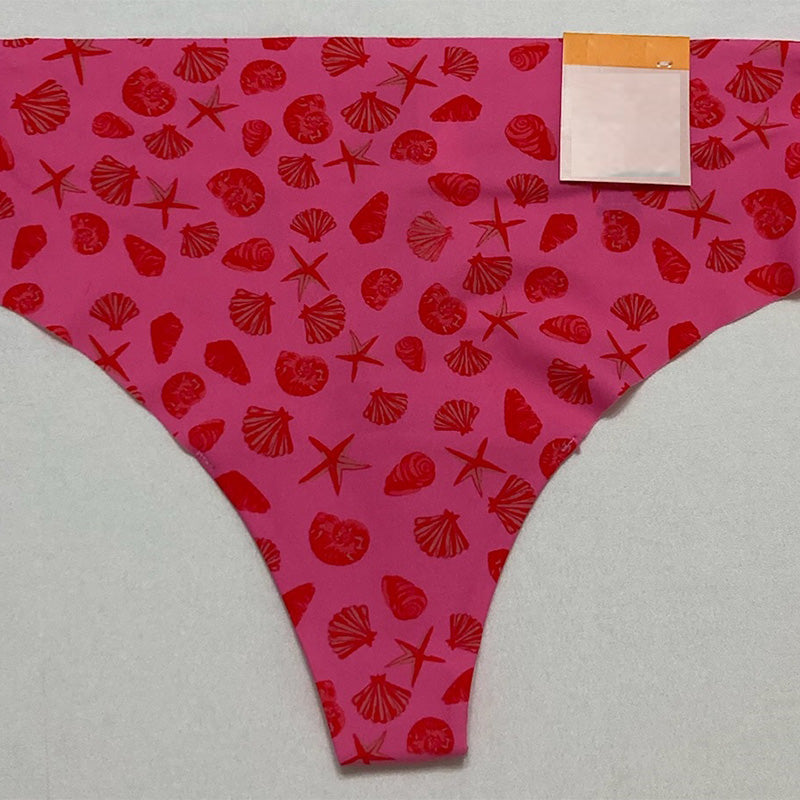 Aqua Intimates Microfiber Thong Pink Combo L