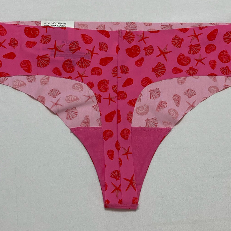 Aqua Intimates Microfiber Thong Pink Combo L