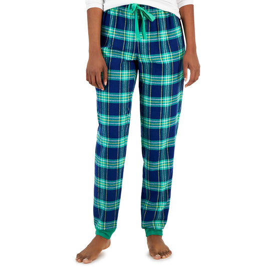 Jenni Cotton Flannel Pajama Pants Plaid Multicolor XS