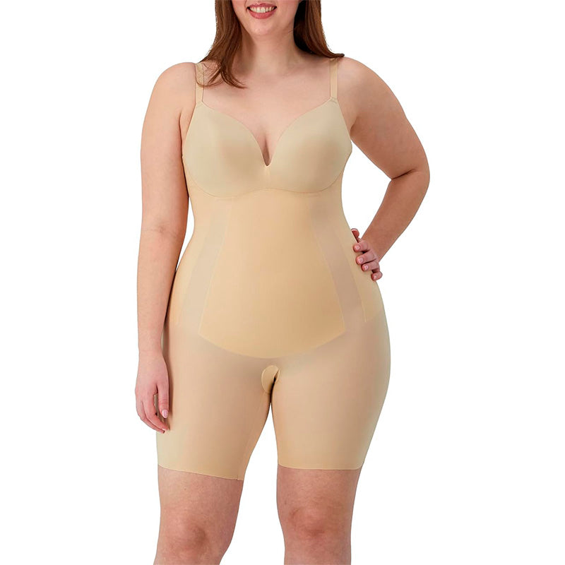 NWD Maidenform All-in-one With Built-in Bra Shapewear Nude 2XL