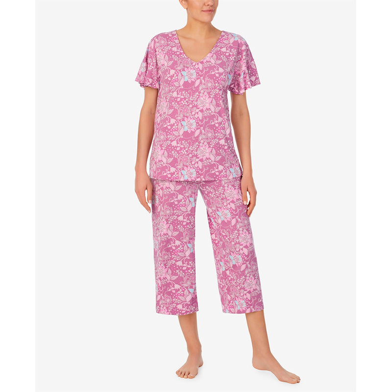 Ellen Tracy Short Sleeve 2 Piece Pajama Set Multicolor XL