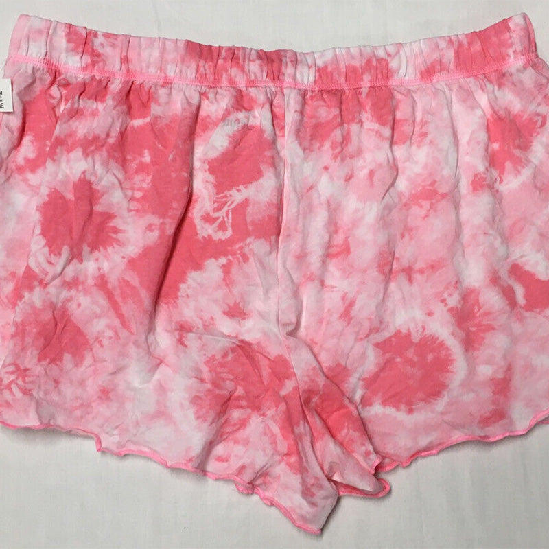 Jenni Intimates Tie Dye Lettuce Shorts Pajama Pink XL