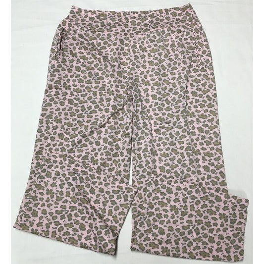 Unbranded Sleepwear Pajama Pants Pink Animal Print L