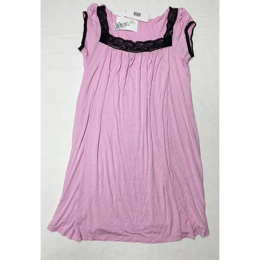 Miss Elaine 100% Nylon Short Gown Pink S