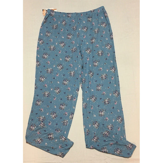 Unbranded Blue Floral Pajama Pants Lounge Pants Blue M