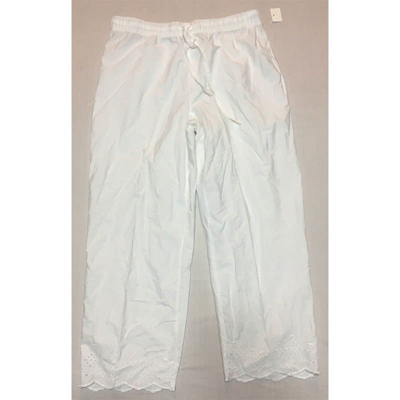 NWD Charter Club Cotton Capri Pants Pajama Set White S