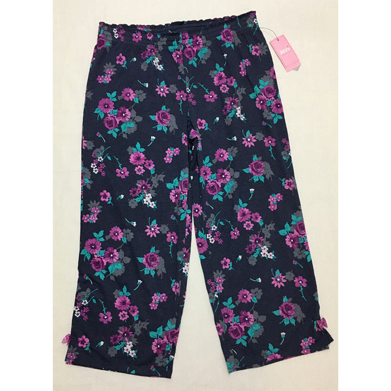 Jenni by Jennifer Moore Printed Cropped Pajama Pants Navy S