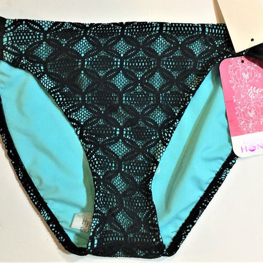 Hula Honey Crochet Black or Coral M, L Hipster Bikini Bottoms New