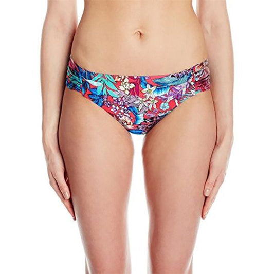 KENNETH COLE Tropical Tendencies Floral Tab Side Hipster Bikini Bottom Black S