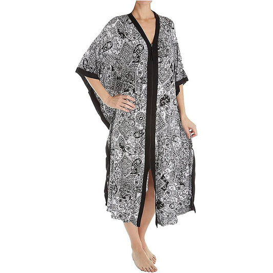 ELLEN TRACY womens Long Butterfly Caftan Nightgown, Paisley, Large-X-Large US