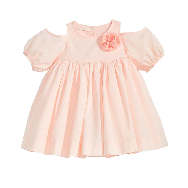 First Impressions Cold-Shoulder Dress, Baby Girls, Creamy Shell, 12 months