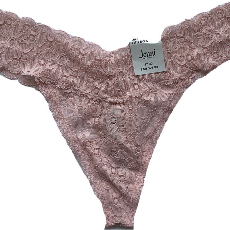Jenni All Over One Size Lace Thong Underwear, One Size fits S-XXL