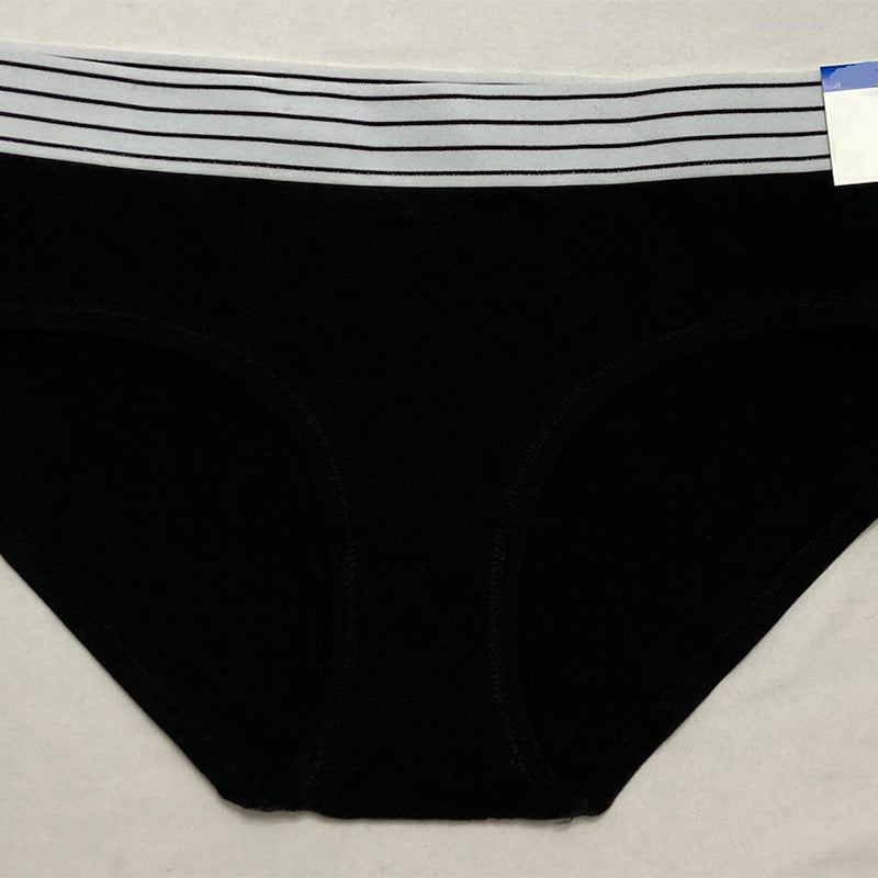 Jenni Elastic Waistband Cotton Hipster Underwear Black 2XL