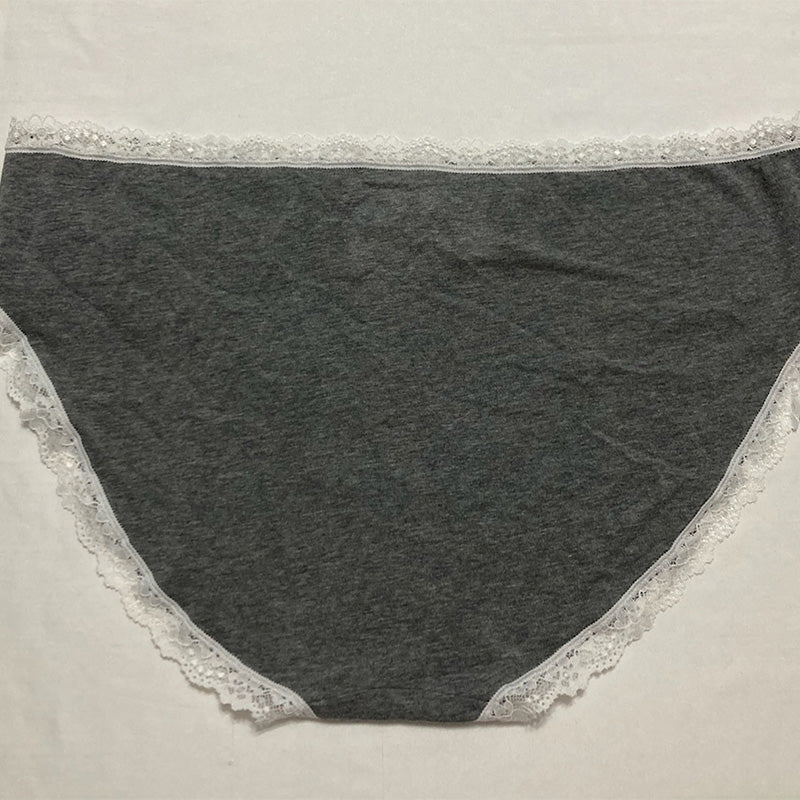 Jenni Lace Trim Hipster Underwear Grey 3XL