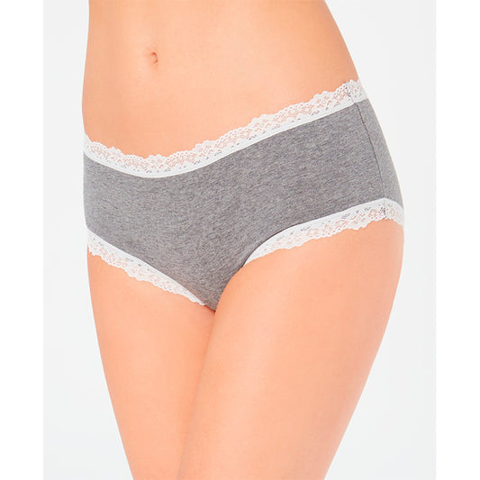 Jenni Lace Trim Hipster Underwear Grey 2XL