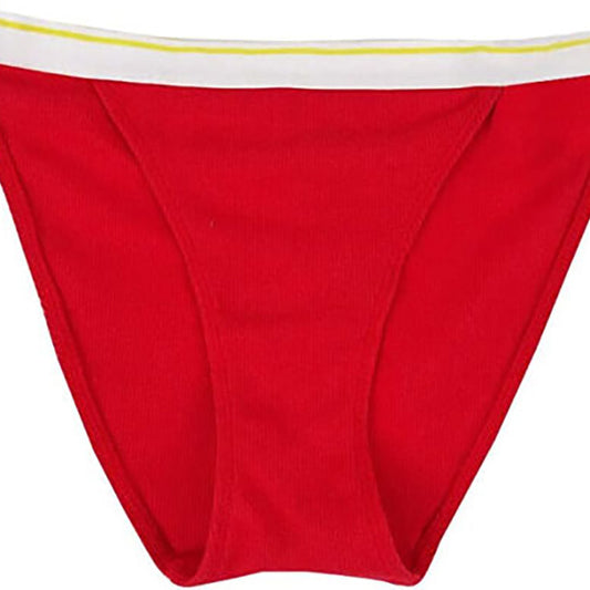 Jenni Women's Ribbed String Bikini Underwear Red 3XL