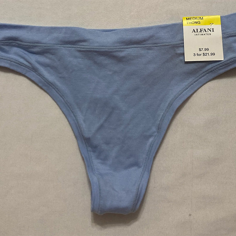 Alfani Ultra Soft Mix and Match Thong Stained Glass Blue M