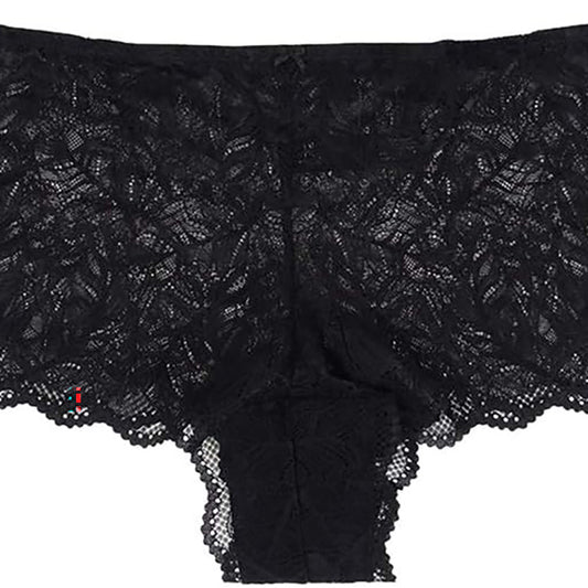 INC Plus Lace Boyshort Panty 3X Deep Black