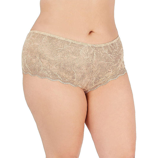 INC Plus Lace Boyshort Panty 1X Frappe