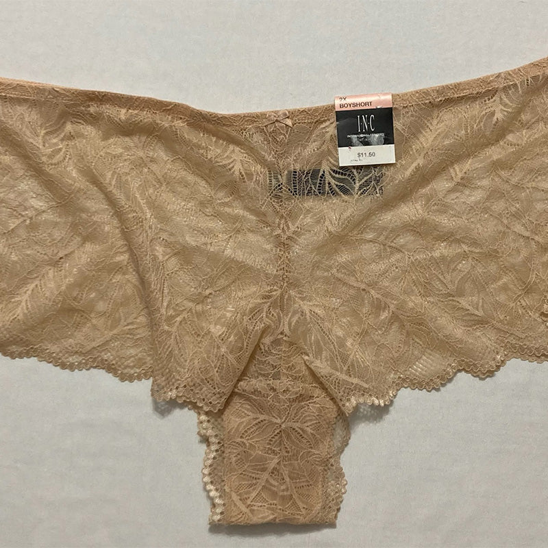 INC  Plus Lace Boyshort Panty (2X, Frappe)