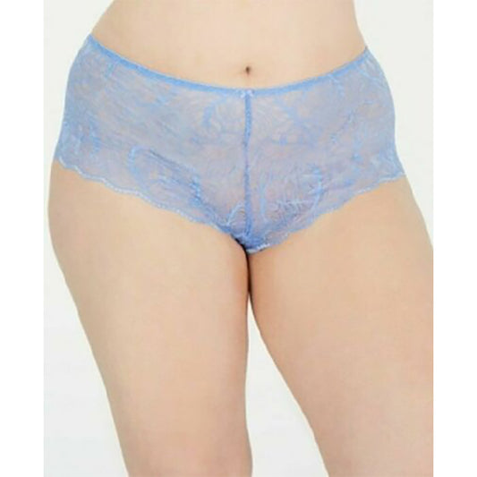 INC Plus Size Lace Boyshort Blue 1X