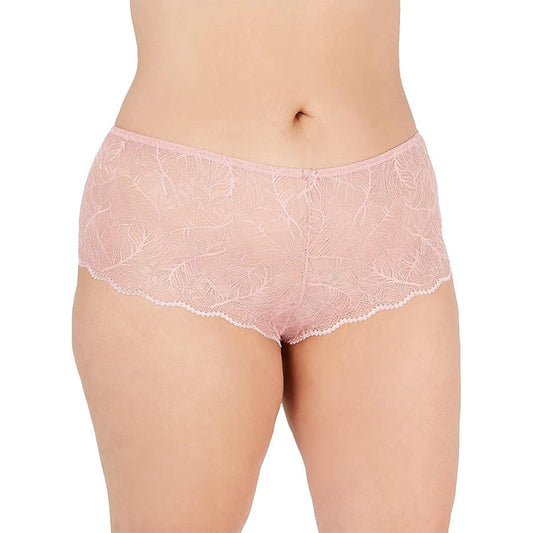 INC Plus Lace Boyshort Panty (1X, Fresh Carnation)