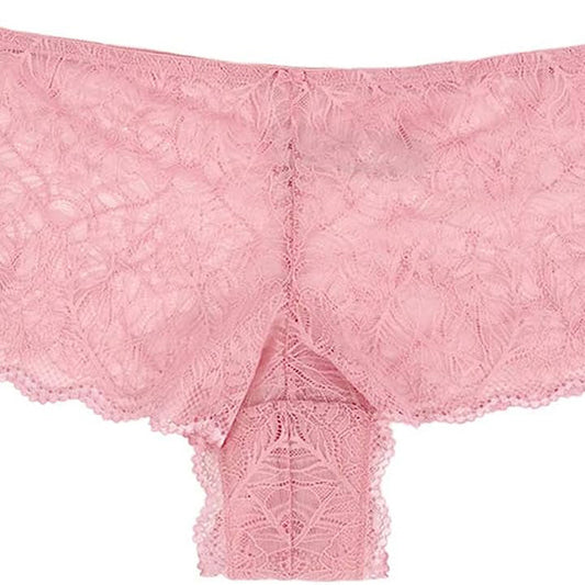 INC Womens Plus Lace Sheer Boyshort Panty Pink 2X