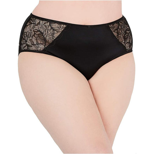 INC Plus Size Lace Trim Hipster Deep Black Size 2X Underwear