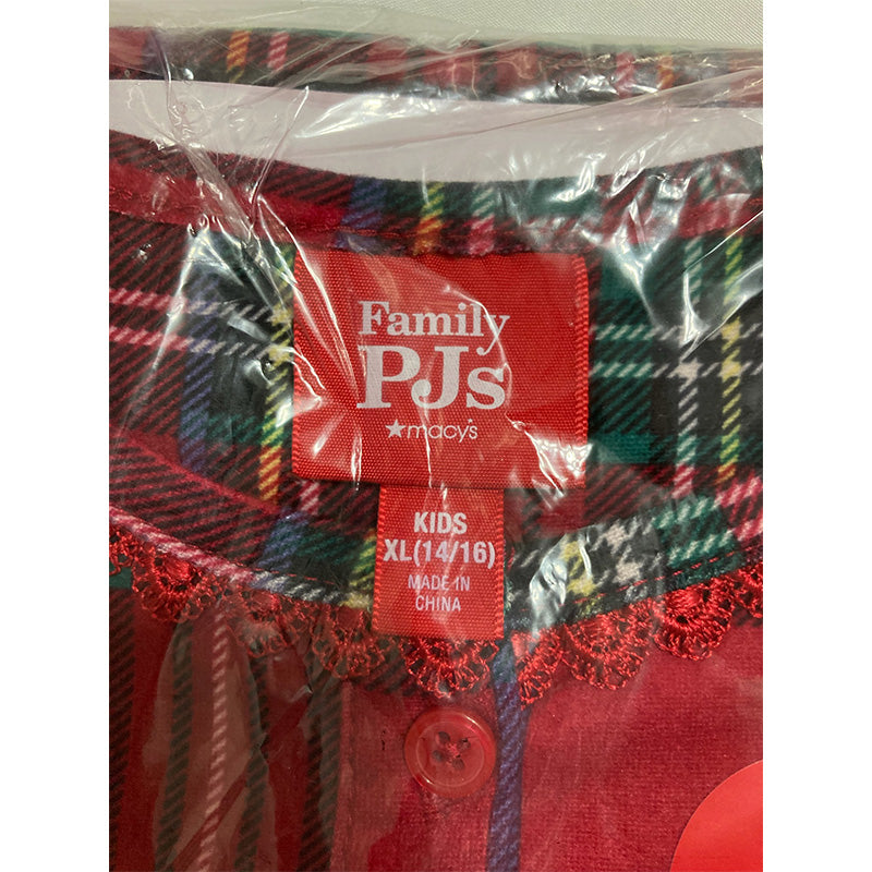 Family PJs Christmas Kids Nightgown Red XL