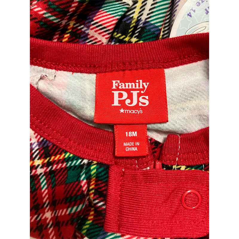 Family Pajamas Matching Baby Stewart Plaid Footed 18 Months