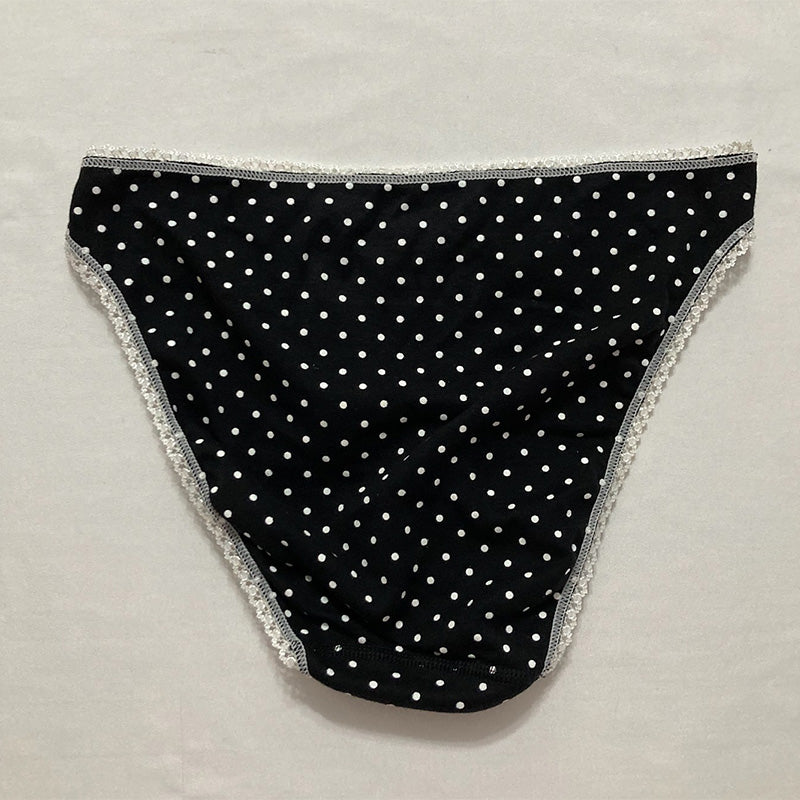 Charter Club Everyday Cotton Bikini Underwear Black Dot S