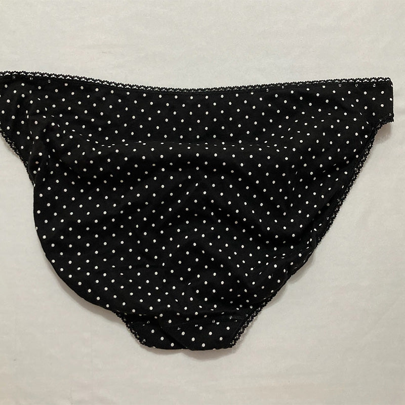 Charter Club Everyday Cotton Bikini Underwear Black Dot 2XL