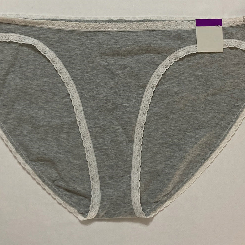 Jenni Lace Trim Bikini Underwear Grey XL