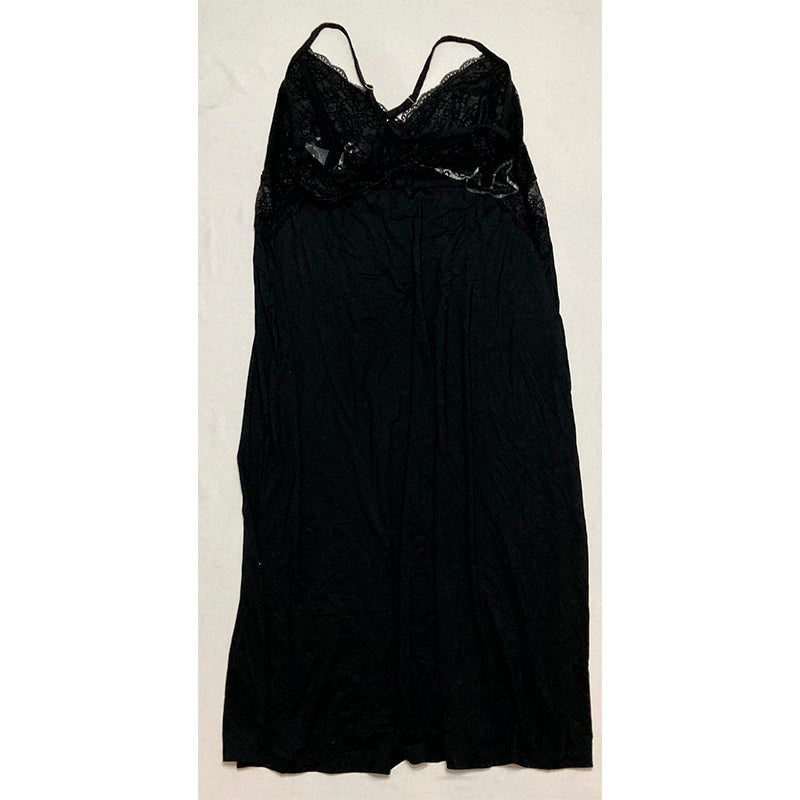 INC Lace Chemise Nightgown Black 2X