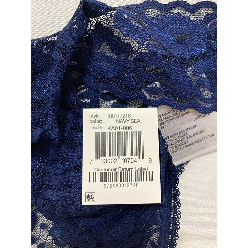 INC Plus Size Lace Thong Underwear Lingerie Navy Sea 2XL