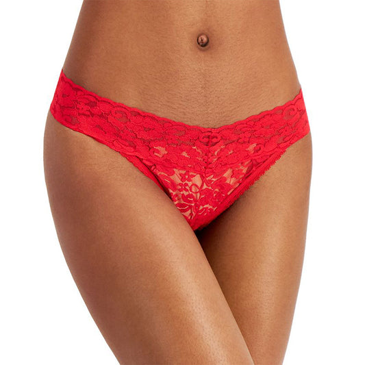 INC  Lace Thong Underwear Lingerie Red L