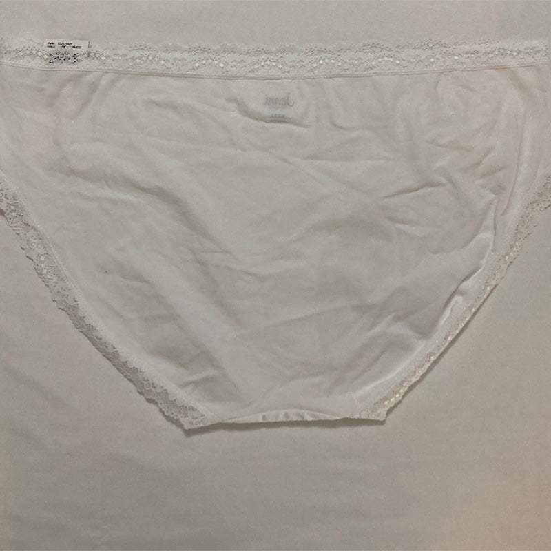 Jenni Lace Trim Hipster Underwear Bright White 3XL