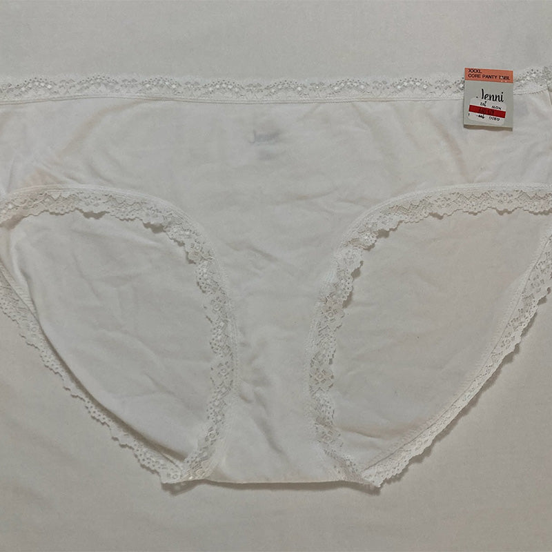 Jenni Lace Trim Hipster Underwear Bright White 3XL