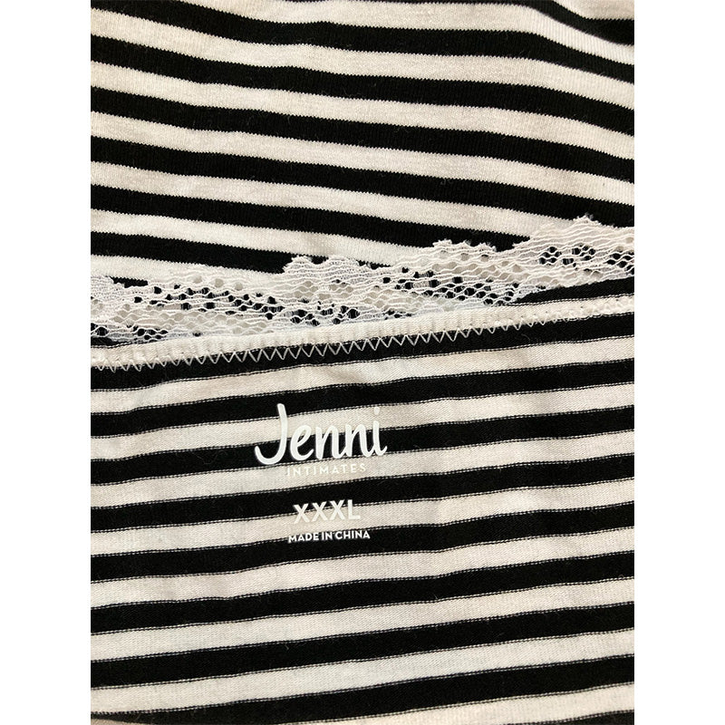 Jenni Lace Trim Hipster Underwear Feeder Stripe S