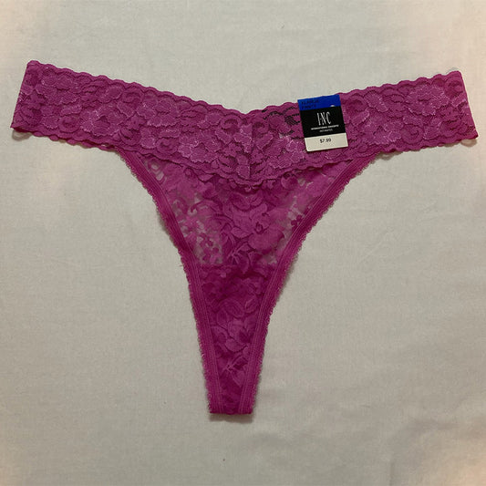 INC Lace Thong Underwear Lingerie Dutch Pink XL