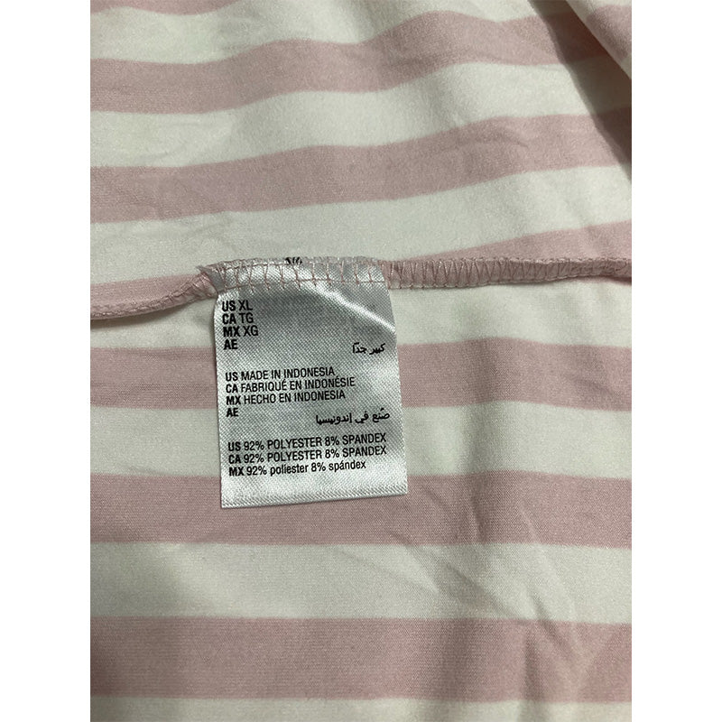 Charter Club Sueded Sleepshirt Nightgown Pink White XL