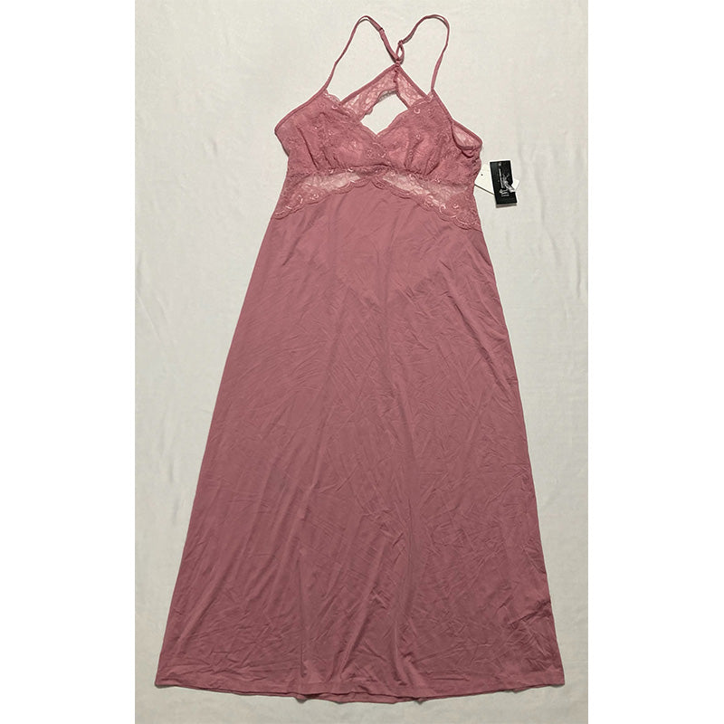 INC Lace Long Nightgown Pink S