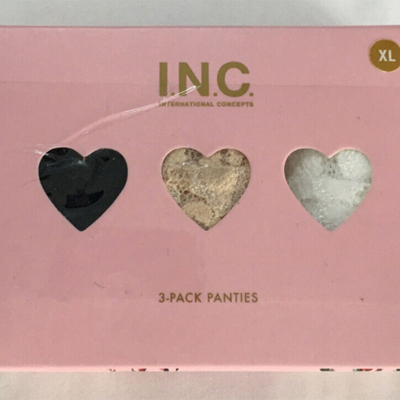 INC International Concepts 3-Pk. Lace Thong Underwear Multicolor XL