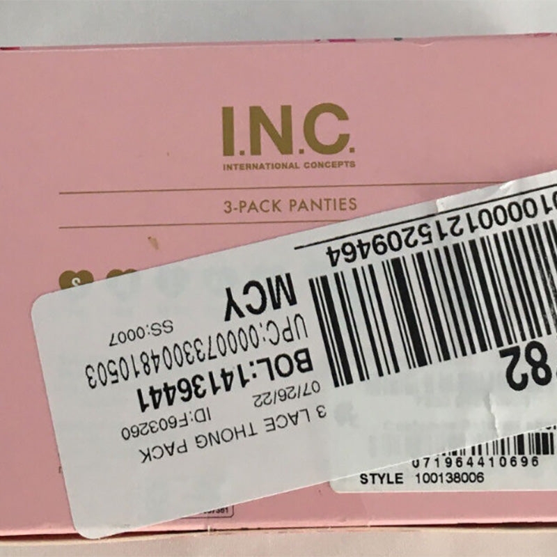 INC International Concepts 3-Pk. Lace Thong Underwear Multicolor XL