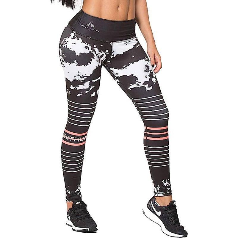 Mountrun Active Colombian Waisted High Compression Workout Shaping Leggings (Strato)